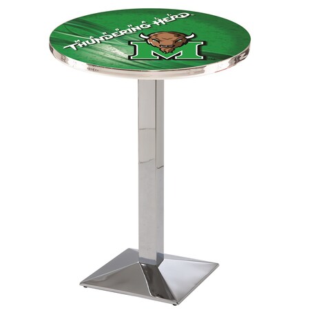 Holland Bar Stool Co 36" Chrome Marshall Pub Table, 28" dia. Top L217C3628Mrshll-D2